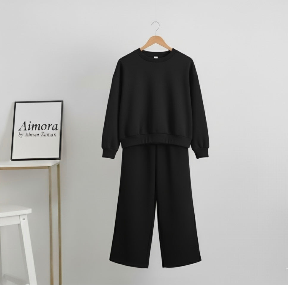 Black Sweatshirt & Black Flapper Combo