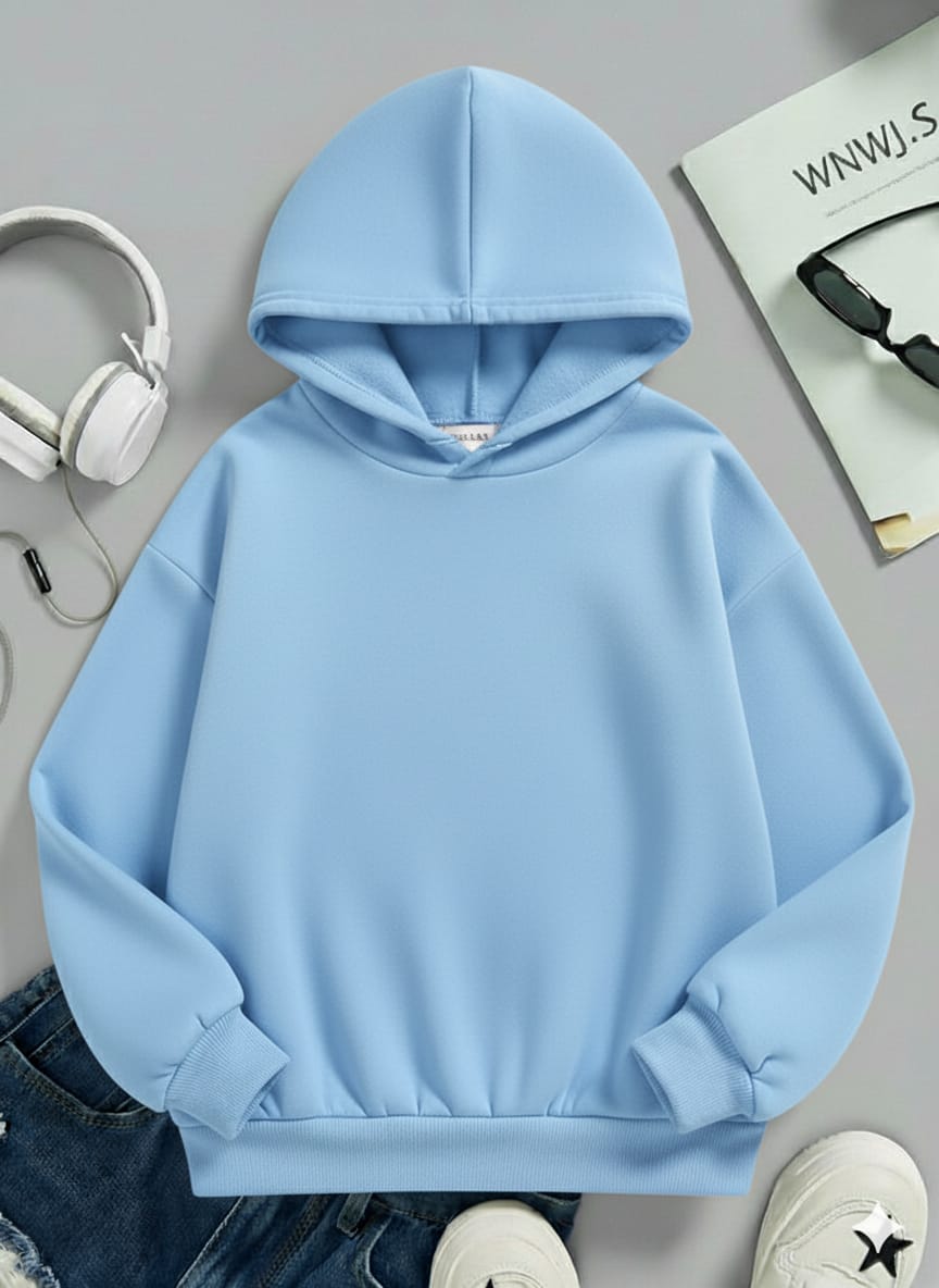 Sky Blue Oversized Hoodie | Aimora