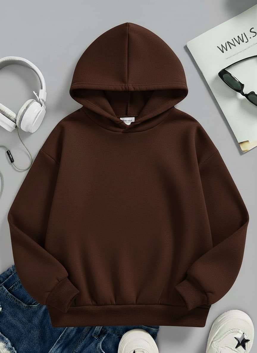Brown Oversized Hoodie | Aimora