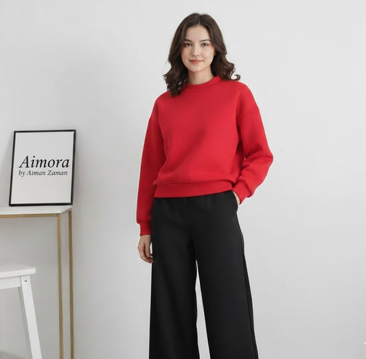 Red Sweatshirt & Black Flapper Combo