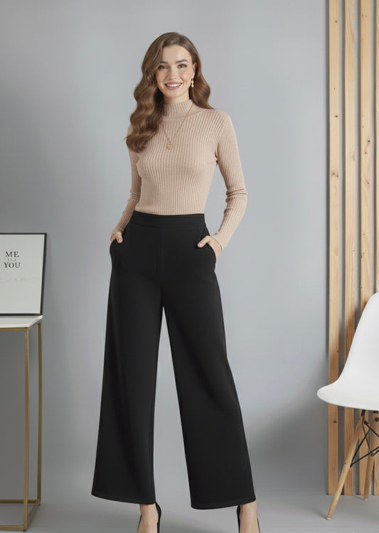 Beige High-neck & Black Flapper