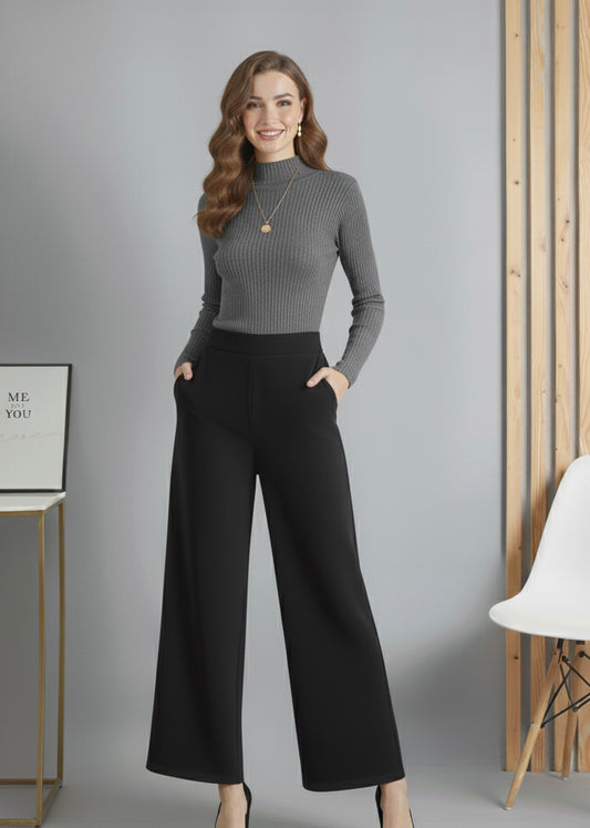 Steal Grey High-neck & Black Flapper