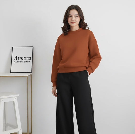 Brown Sweatshirt & Black Flapper Combo