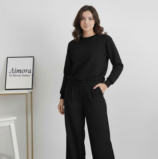 Black Sweatshirt & Black Flapper Combo
