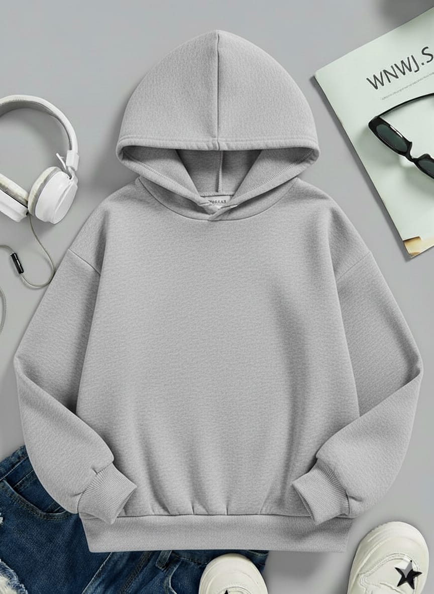 Light Grey Oversized Hoodie | Aimora
