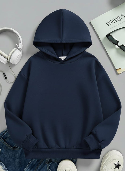 Navy Blue Oversized Hoodie | Aimora