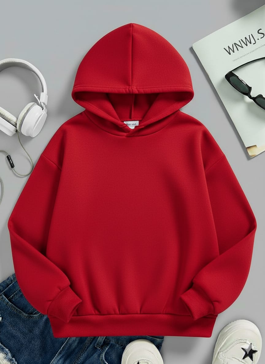 Red Oversized Hoodie | Aimora