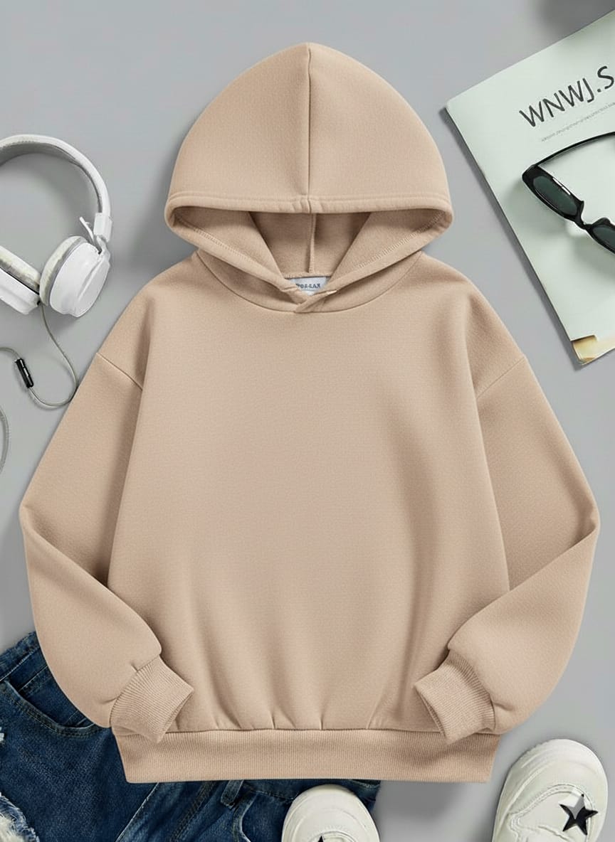 Beige Oversized Hoodie | Aimora