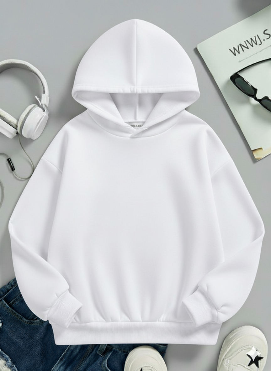 White Oversized Hoodie | Aimora