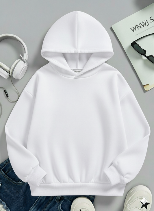 White Oversized Hoodie | Aimora