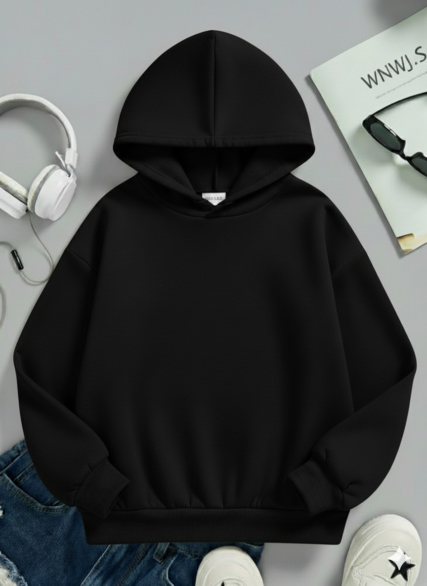 Black Oversized Hoodie | Aimora
